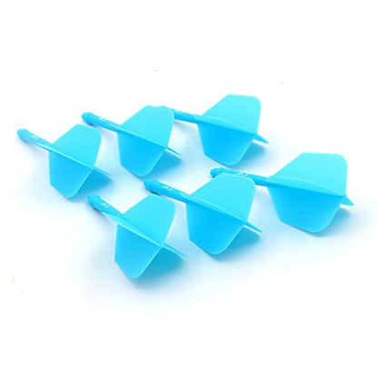 CUESOUL 6 Pieces ROST Integrated Dart Shaft and Flights - color: Shaft Length 28mm-Big Wing Shape-All Blue