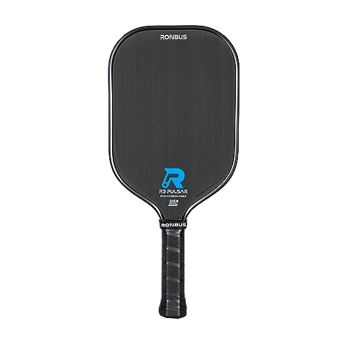 Ronbus R1/R3 Pulsar Thermoformed Raw Toray T700 Carbon Fiber Pickleball Paddle with 16 mm Polypropylene Honeycomb Core - style: R3 Pulsar