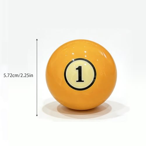 Billiard Balls Set 2-1/4 Inch Regulation Size, 16-Piece Premium Resin Pool Balls for Professional & Home Pool Table Replacement, Tournament Standard Billiard Balls(16 Resin Balls) New Grade A Crystal - style: Large Characters-Black Circle