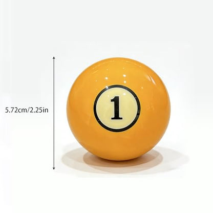 Billiard Balls Set 2-1/4 Inch Regulation Size, 16-Piece Premium Resin Pool Balls for Professional & Home Pool Table Replacement, Tournament Standard Billiard Balls(16 Resin Balls) New Grade A Crystal - style: Large Characters-Black Circle