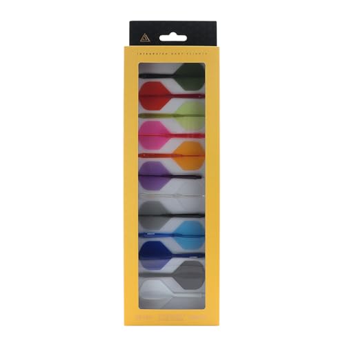 CUESOUL ROST 77 Integrated Dart Shaft and Flight Big Wing/Standard Shape Colour Collection Pack of 12 pcs - color: Standard Shape, size: Large