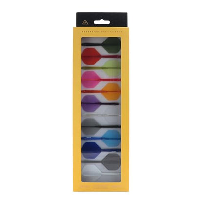 CUESOUL ROST 77 Integrated Dart Shaft and Flight Big Wing/Standard Shape Colour Collection Pack of 12 pcs - color: Standard Shape, size: Large