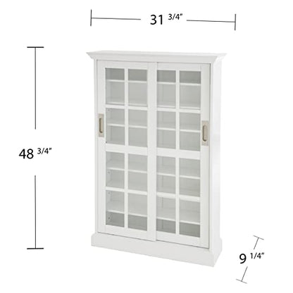 Furniture HotSpot Sliding Door Media Cabinet - White