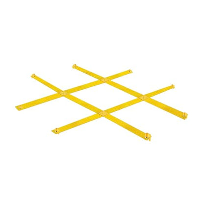 Outdoor Tac Toe Game Toss Game Set 120x120cm Classic with Ground Stakes Backyard Toy for Camping Patio Barbecue Picnic - color: yellow A