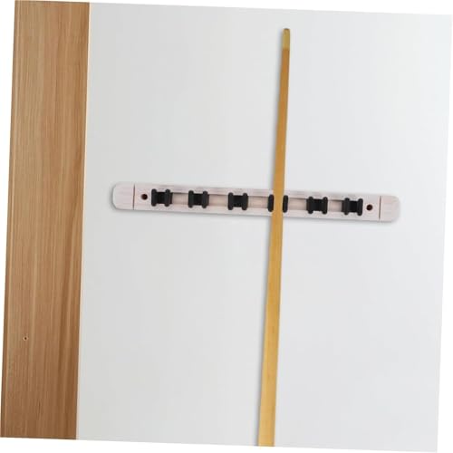 1 Set Pool Cue Holder, 6 Cues Billiard Cue Stick Wall Rack Billiard Pool Cue Wall Mounted Holder Wooden Pool Stick Rack for Game Room Billiard Clubs