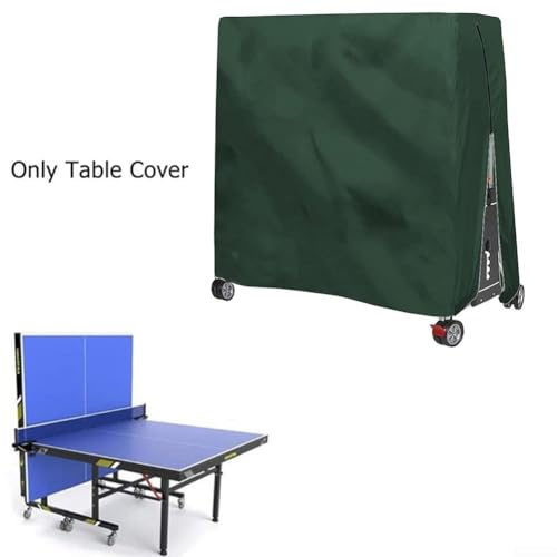 Outdoor Table Tennis Table 210D Oxford Fabric Waterproof Windproof Dustproof Protective -Weather Fit Standard Foldable Pong Tables 165 x 70 x 185 cm Gray(Gray)