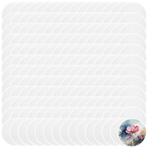 Mototo 108PCS Foldable Flying Disc Fans 8 Inch White Foldable Flying Disc Fan Bulk with Pouch Collapsible Pop up Hand Fan Toy - color: White