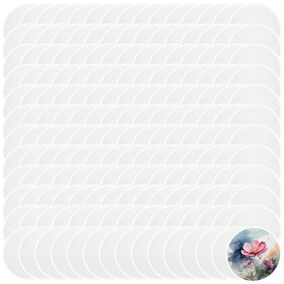 Mototo 108PCS Foldable Flying Disc Fans 8 Inch White Foldable Flying Disc Fan Bulk with Pouch Collapsible Pop up Hand Fan Toy - color: White