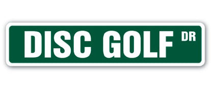DISC Golf Street Sign Targets Baskets Bags Team Coach | Indoor/Outdoor | 36" Wide