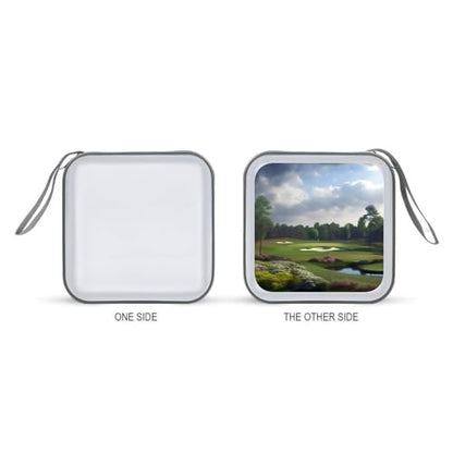 Golf Course Portable CD Case Holder,DVD Wallet Holder 40 Capacity CD Cases Storage DVD Book Binder for Car Home Travel - color: Golf Course