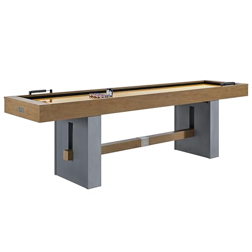 Barrington Urban Shuffleboard Table with Scratch-Resistant Playfield and 8-Puck Set - size: 9 Ft.