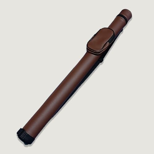 SUPERDIAMOND Hard Pool Cue Case for 58" 2-Piece Cues, Portable Pool Stick Case & Pool Stick Bag for League, Protective Cue Case & Pool Cue Bag, Billiard Cue Cases, 2x2 Pool Cue Case Style - color: Brown