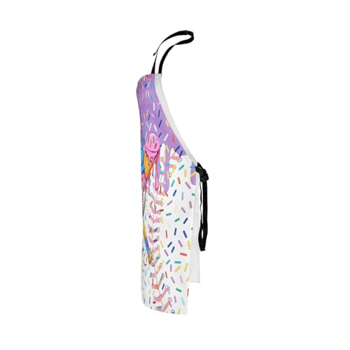 Manfei Baseball Ice Cream Kids Kitchen Apron - color: Purple