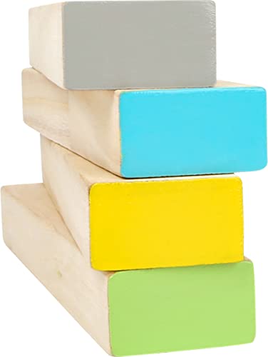 Small Foot 12027 Wobble Tower XXL Active Made of FSC 100% Certified Wood, Outdoor Family Game, from 3 Years Multi-Coloured - style: Wobble Tower XXL