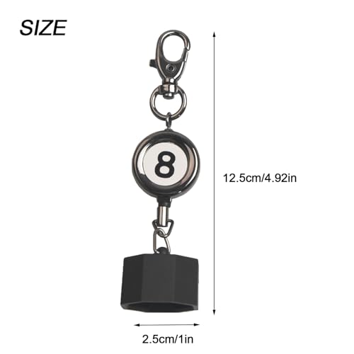 LAKE OF FIRE Billiard Chalk Holder，Pool Chalk Holder with Retractable Key Ring,Pool Table Accessories for Billiard Lovers - style: Octagon