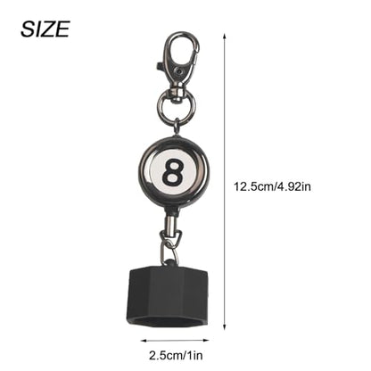 LAKE OF FIRE Billiard Chalk Holder，Pool Chalk Holder with Retractable Key Ring,Pool Table Accessories for Billiard Lovers - style: Octagon