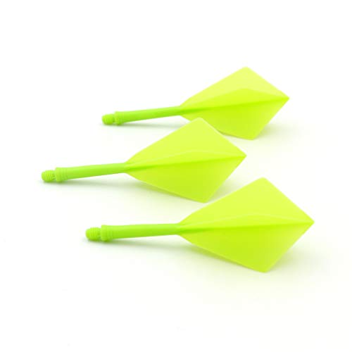 CUESOUL ROST Integrated Dart Shaft and Flights Medium,Diamond Shape,Set of 3 - color: Green