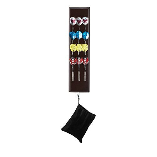 Viper Wall Mounted Dart Holder/Caddy Display, Holds 12 Steel and Soft Tip Darts - color: Mahogany Finish