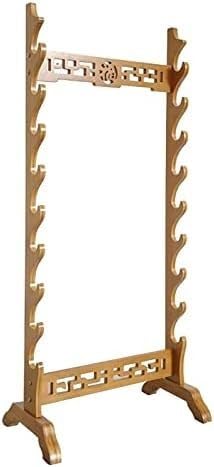 Portable Billiard Cue Rack Pool Table Accessory Organiser Wooden Pool Cue Holder - Freestanding Pool Ball Floor Stand For Game Room Clubs Hardwood Wall Mounted Pool Cue Holder(9) - size: 9