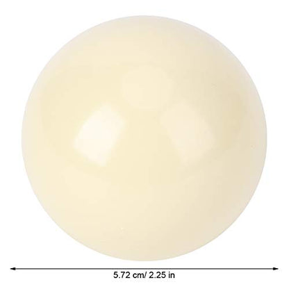 Cue Ball 2pcs White Billiard Balls Professional Pool Balls Smooth 2.25Inches for Pool Table Game Rooms Sports Match