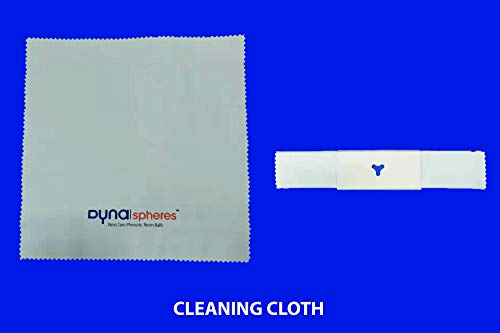 Dynasphere Gold Pool Ball Set - 1 Cue Ball, 7 Striped, 8 Solid, Cleaning Cloth, 2 Racks
