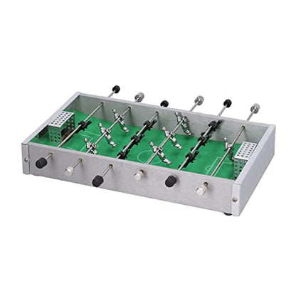 Compact Foosball Table, Tabletop Foosball Game with Aluminum Rods, Mini Football Table for Home Office Party, Portable Table Top Sports Game with Steel Balls for All Ages