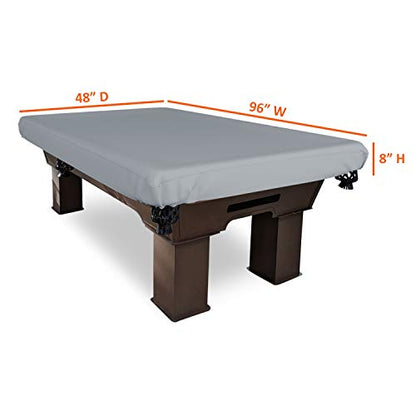 Covers & All Pool Table Cover, Made of 18 Oz Cover Tuff, Waterproof, Ideal for Extreme Weather (96" W x 48" D x 8" H, Grey) - color: Grey, size: 96" W x 48" D x 8" H