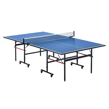 Happybuy Ping Pong Table, Professional Table Tennis Game, Indoor MDF Portable Table Tennis Table, Foldable Ping Pong Table with Quick Clamp Net, 10 Minute Easy Assembly, 12mm Tabletops