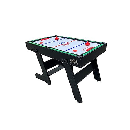 KICK Quatro 55" 4-in-1 Foldable Multi Game Table – Foosball, Billiards/Pool, Push Hockey & Ping Pong - color: Black