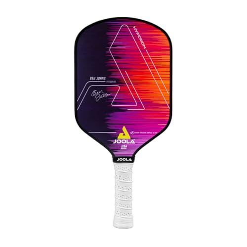 JOOLA Ben Johns Hyperion Pickleball Paddle - Select Raw Carbon Surface or Carbon Abrasion Surface for Increased Power and Spin - Elongated Grip Handle - Carbon Fiber Pickleball Paddle - USAP Approved - color: Hyperion | CAS | 13.5mm