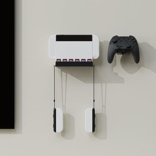 Strong Dock Organizers Wall Mount Including 12 Card Capacity & Not Slip Defense Gaming Storage For Console Powder Coated Console Wall Mount
