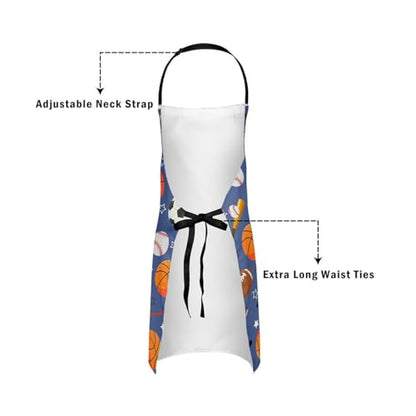 Manfei Volleyball Kids Kitchen Apron - color: Blue