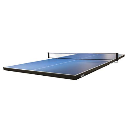 Pool Table Conversion Top - Go from Pool to Ping Pong in Seconds - Regulation Size - 9' x 5' - 19mm Thick Top - Regulation Net Set Included - Warranty: 3-Year - color: Blue