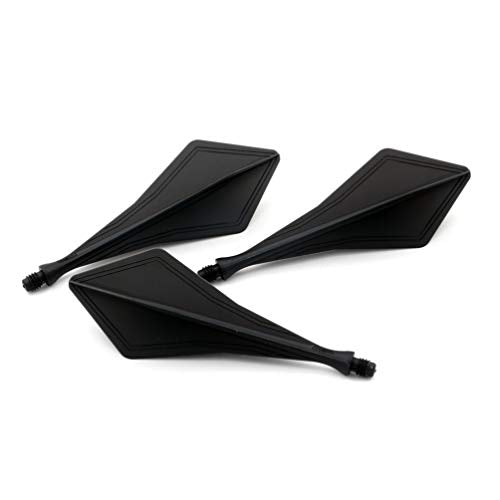 CUESOUL TRAJ AK8 New Integrated Dart Flights and Shafts Wave Shape,Very Slim Dart Flight 3 Sets - color: Diamond Shape-Black