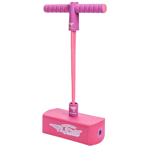 Flybar My First Foam Pogo Jumper for Kids Fun and Safe Pogo Stick for Toddlers, Durable Foam and Bungee Jumper for Ages 3 and up, Supports up to 250lbs (Pink) - color: Pink
