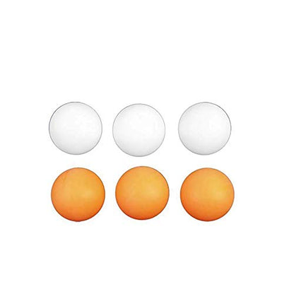Table Tennis Balls Reusable Plastic Ping Pong Balls For Amateur Entertainment 40mm Diameter Orange, White 6Pcs And Practical and attractive