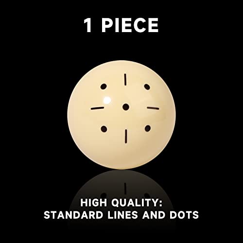 GSE Games & Sports Expert Billiard Practice Training Cue Ball, AAA-Grade PRO Cup Standard Pool Billiard Cue Ball (6 oz 2-1/4" Several Colors Available) - color: Black Cross