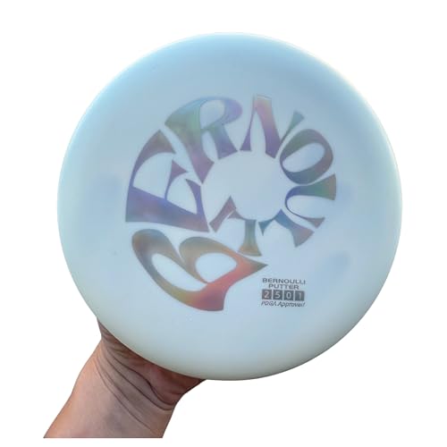 Bernoulli Recycled Plastic Disc Golf Putter Disc | 175-180 Gram | PDGA Approved - color: White with Silver