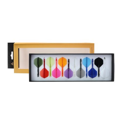 CUESOUL ROST 77 Integrated Dart Shaft and Flight Big Wing/Standard Shape Colour Collection Pack of 12 pcs - color: Standard Shape, size: Small