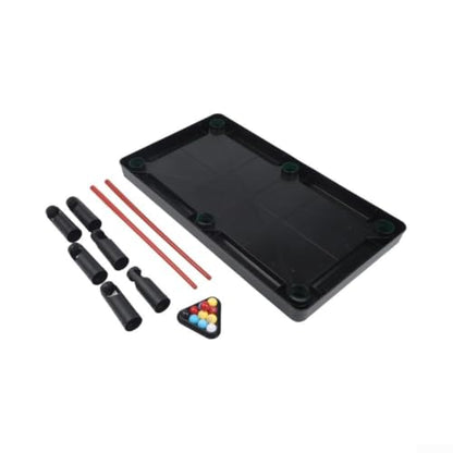 for mini Pool Table Set for Adults Portable Tabletop Billiards Game with for cues and Balls Compact Indoor Snooker Playset for Home Office Stress Relief(S) - size: Small