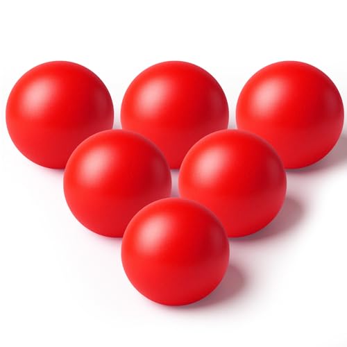Jenaai 6 Pack Arcade Ball Roll and Score Replacement Balls 2.48 Inch for Family Recreation Rooms, Ladder Toss, Outdoor Yard Replacement Balls for Arcade Ball Toss, Home Recreation Game - color: Red