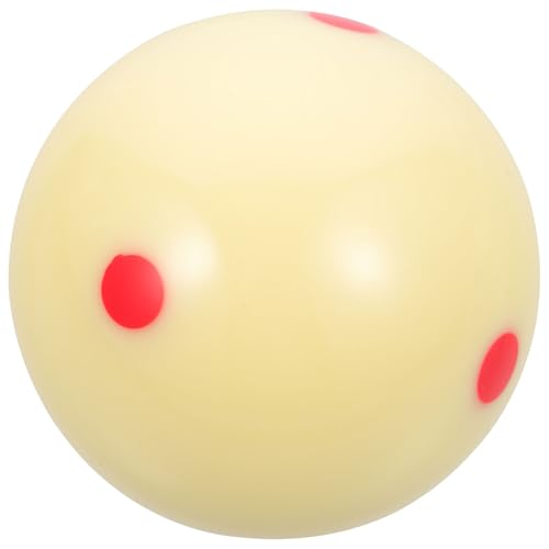 Resin Dots Pattern Cue Ball for Billiard Training, Large American Pool Ball Replacement, Red Mark Billiards Equipment for Practice on Pool Tables