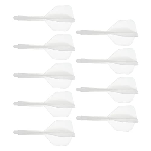 M METERXITY Integrated Dart Shaft and Flights-One Piece Dart Accessories Durable Anti-Fall Apply to Soft Tip Darts and Steel Tip Dart - color: Clear