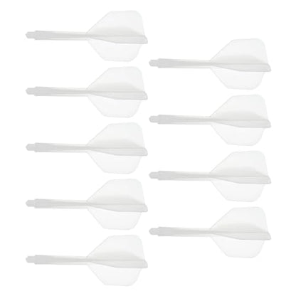 M METERXITY Integrated Dart Shaft and Flights-One Piece Dart Accessories Durable Anti-Fall Apply to Soft Tip Darts and Steel Tip Dart - color: Clear