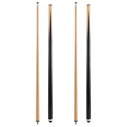HMQQ Pool Cue Sticks – 42"/48"/58" Billiard Cues with 13mm Leather Tip – 17oz/18oz Standard or 20oz Heavy – Set of 2 or 4 – Durable 2-Piece Pool Sticks for Beginners, Adults, Home & Bar - size: 42" set of 2