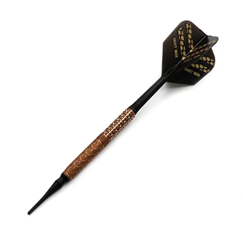 CUESOUL Cocktail/COLA Beer/Draft Beer with Oil Paint Finished-19g/20g/21g Soft Tip 90% Tungsten Dart Set - color: Craft Beer-21g