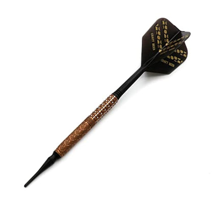 CUESOUL Cocktail/COLA Beer/Draft Beer with Oil Paint Finished-19g/20g/21g Soft Tip 90% Tungsten Dart Set - color: Craft Beer-21g