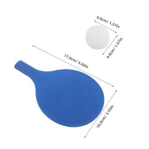 1 Set Portable Table Tennis Racket Set for Kids, Red Blue Plastic Paddles with 4 Balls, for Backyard, Beach, Travel, Camping & Family Gatherings