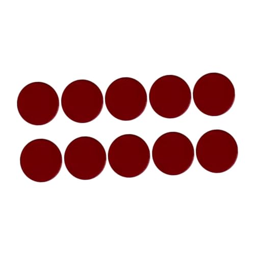 Menolana 10Pcs Pool Cue Tip Pads Ferrule Pads Acrylic Repair Part Spare Part 0.55inch Replacement Billiards Accessory for Competition - color: Claret
