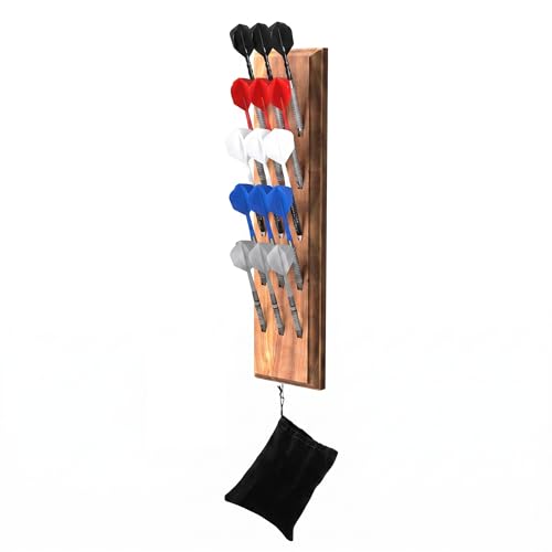 Viper Wall Mounted Dart Holder/Caddy Display, Holds 12 Steel and Soft Tip Darts - color: Cinnamon Finish
